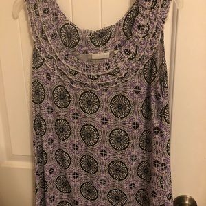 New York and Co purple paisley tank, size XL